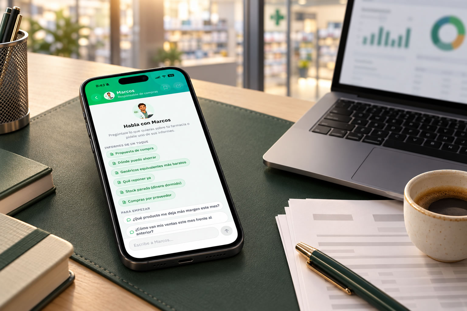 Agentes IA en la app KeyFarma