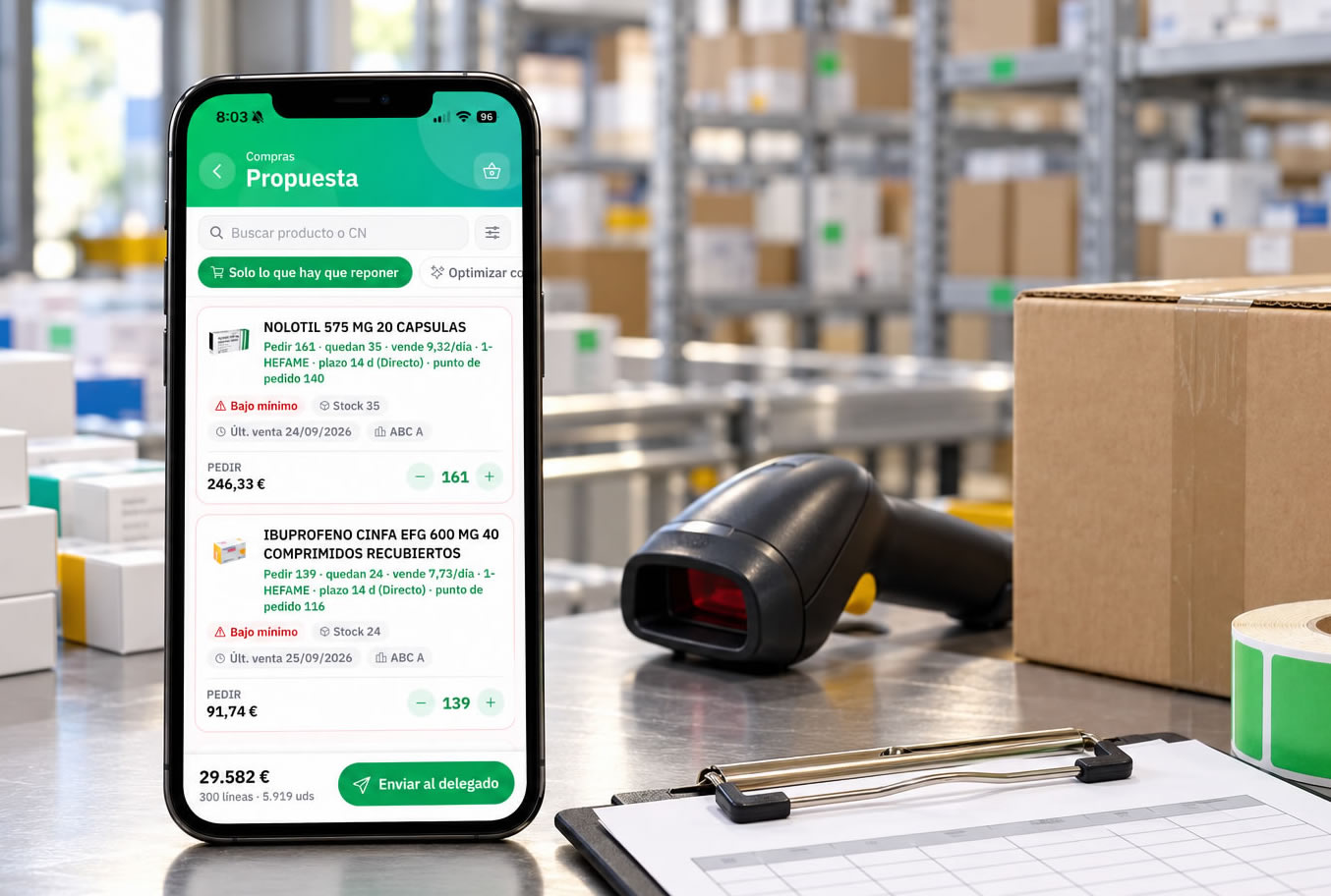 Análisis de compras en la app KeyFarma